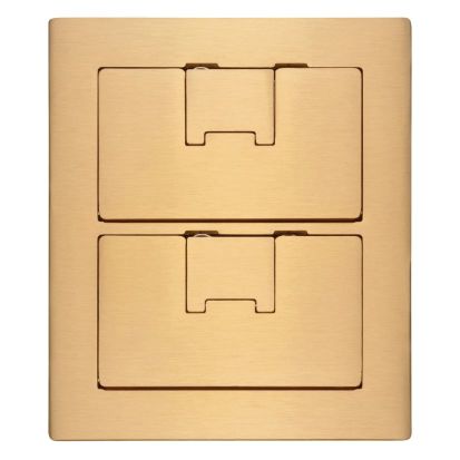 Thomas & Betts Carlon® E9762BR Multi-Gang Floor Box Cover, 8-1/4 in L x 7.13 in W, Brass